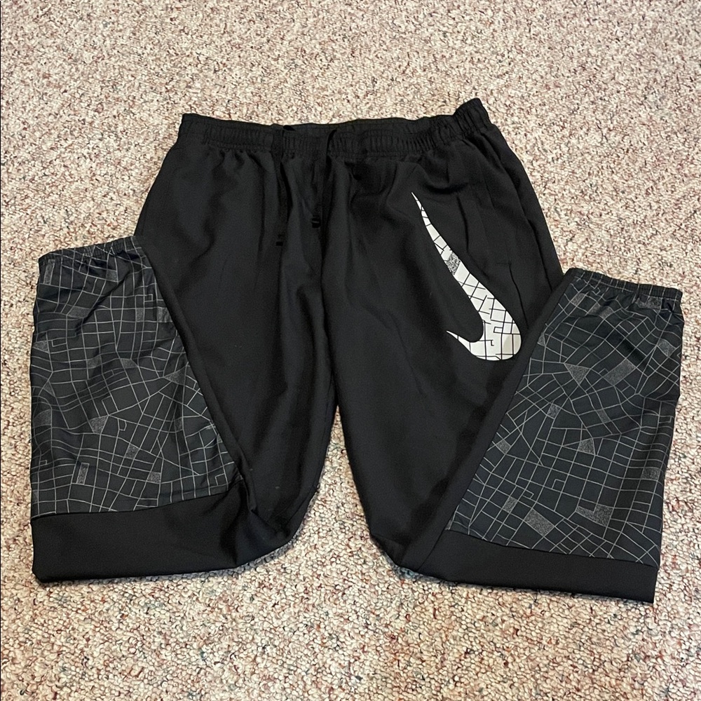 Nike Black Pants with Abstract Design